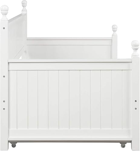 Miniatura 5 de Sofá cama de tamaño individual con base de cama nido de madera con cama nido de tamaño individual para niñosdormitorio de invitados, sofá cama