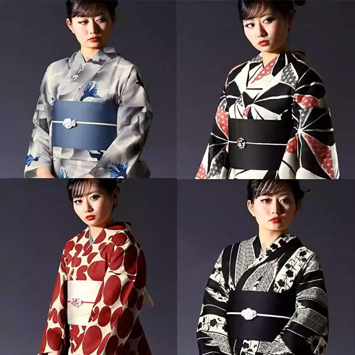 Japanese Style Kimono Robe for Women 2-Piece Set Yukata Dress Spring Summer Floral Print Casual Costume