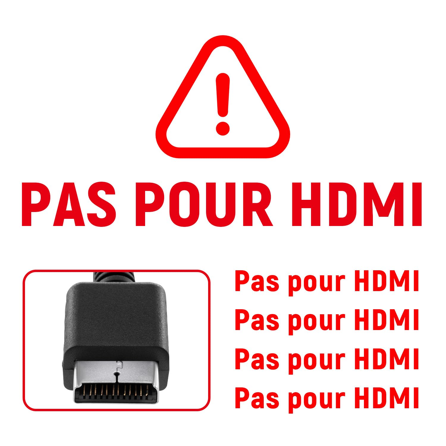 Mcbazel Câble SCART RGB AV Premium pour consoles PS1/PS2/PS3 PAL 180 cm, câble de conversion de signal vidéo de haute qualité - Non compatible avec les systèmes HDMI ou NTSC