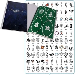 100pieces Reuseable Airbrush Temporary Tattoo Stencils Book Airbrush Tat...
