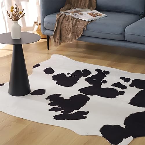 Miniatura 14 de KASENTEX Alfombra con estampado de vaca, alfombras de campo occidental, tapete con estampado de animales lindos para dormitorio, sala de estar,