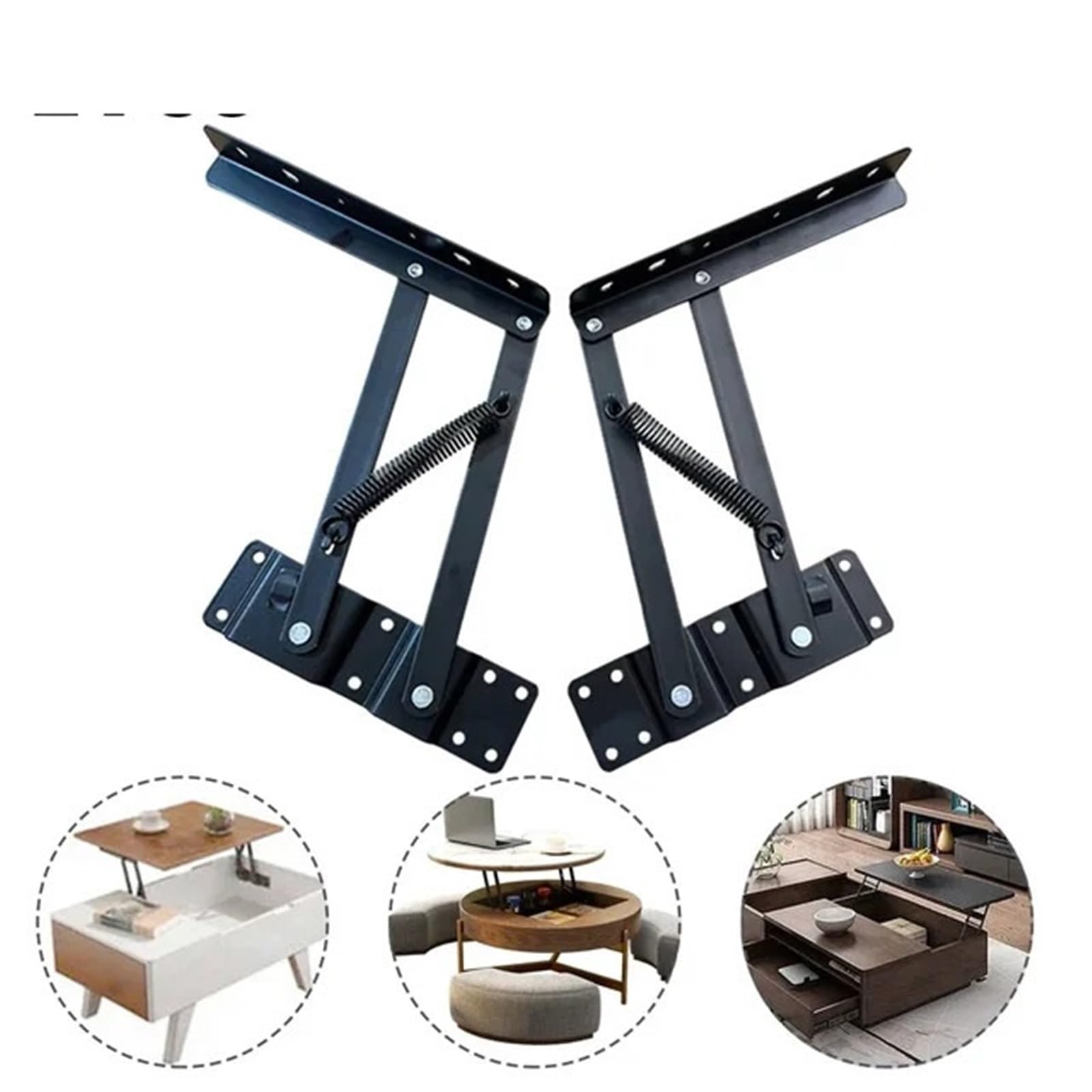 2 paia di smorzamento cerniera idraulica sollevamento for tavolo da tè a molla pieghevole hardware for mobili supporto for rack for tavolino per Tavolino