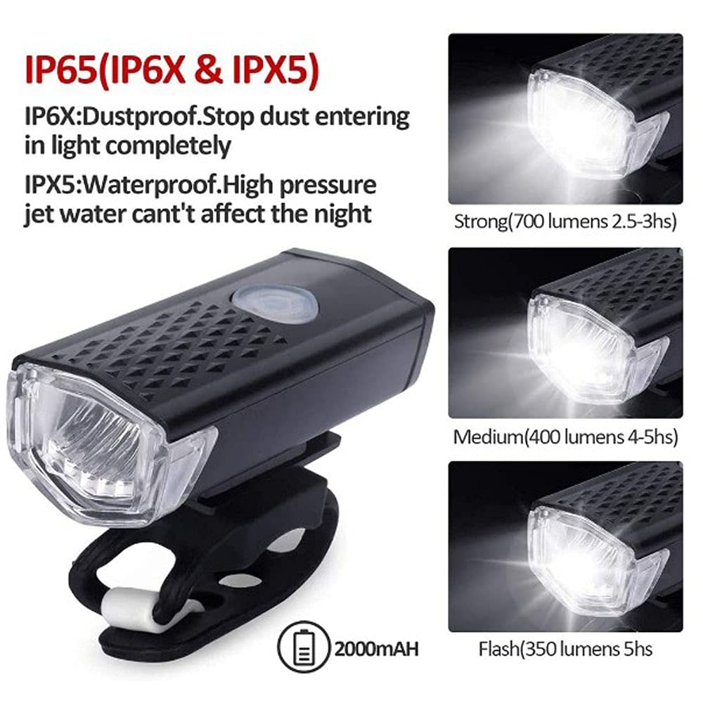 Bike Lights For Night Riding, USB Rechargeable Mountain - View #2