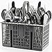 SQOON Besteckkorb Spülmaschine Universal, Spülmaschinenkorb Besteck, Besteckkasten Spülmaschine Besteckkorb, Besteckkasten Geschirrspüler, 21 x 16 x 22 cm, Inkl. Klappbarer Gitterdeckel und 8 Fächer