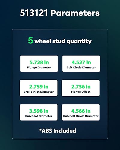 Miniatura 3 de SCITOO Cojinete de cubo de rueda 513121 para Buick Century Regal, para Chevrolet Impala, para Pontiac Grand Prix, para Cadillac DTS Conjunto de