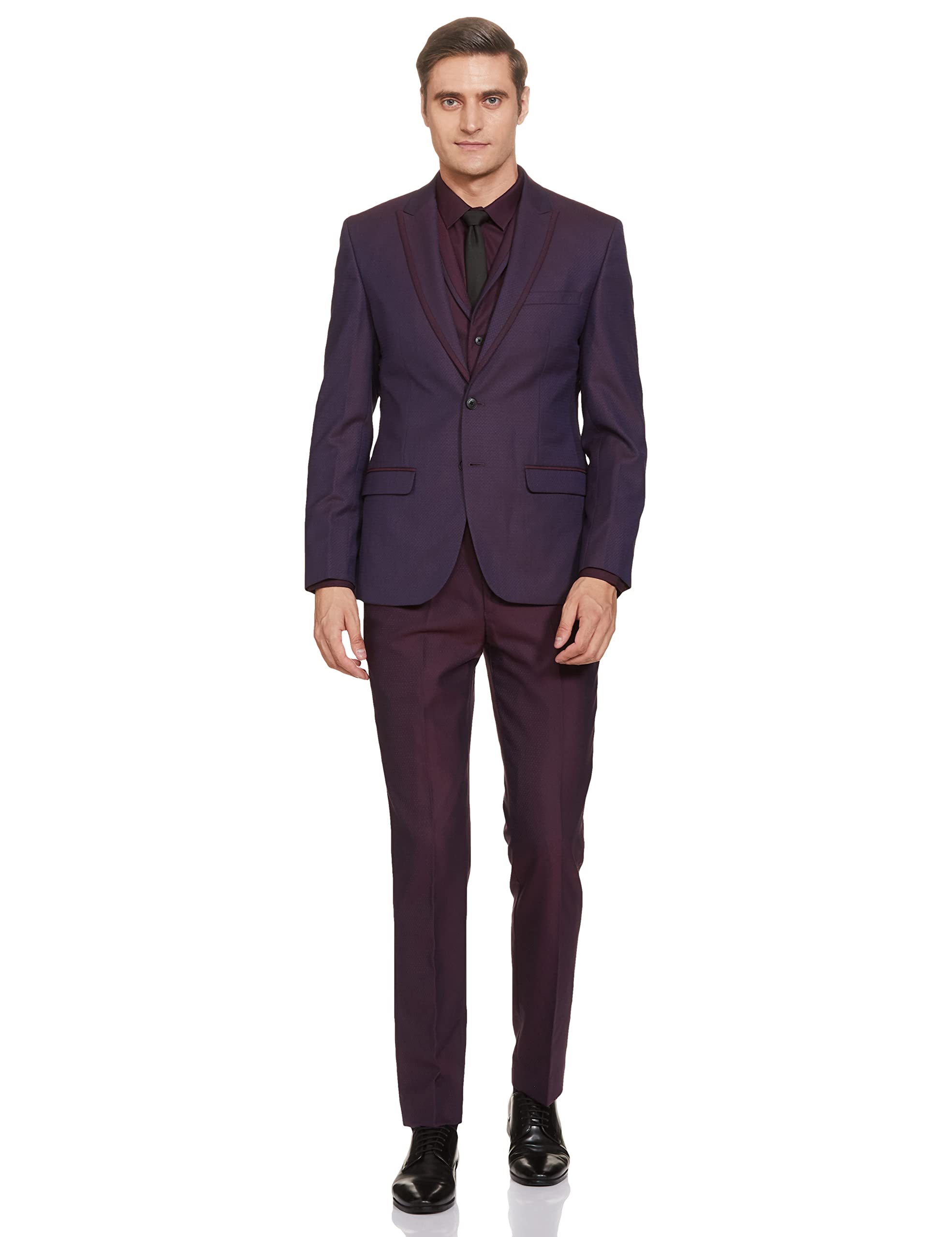 park avenue Men's Synthetic Peak Lapel Suit-picture-10