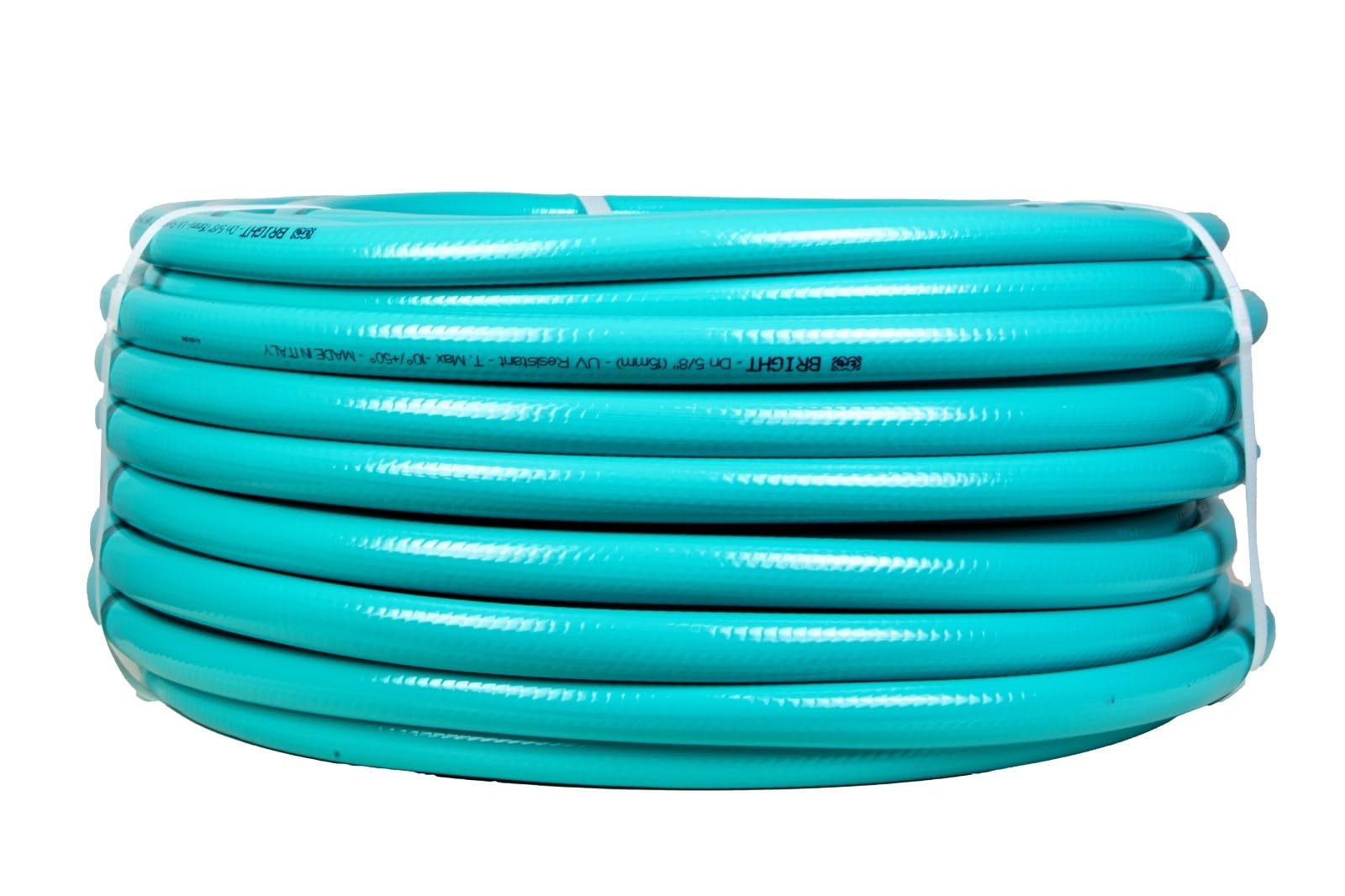 Tubo BRIGHT per Irrigazione, Ø15mm (5/8"), 4 Strati, Antitorsione, Resistente UV, Verde Acqua (50M)