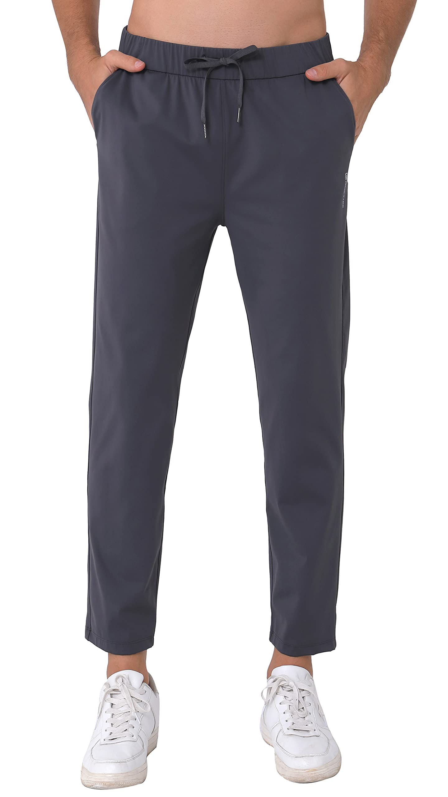 AbleTree Mens Stretch Travel Pants 27" Inseam Quick Dry Light Weight Sweatpants Workout Casual Joggers with Pockets