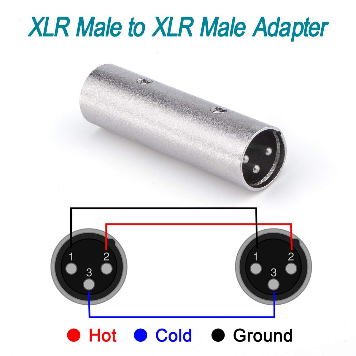 3 Adattatori XLR Maschio-Maschio Greluma - Accoppiatori 3 Pin Per Microfono, Mixer - Foto 3