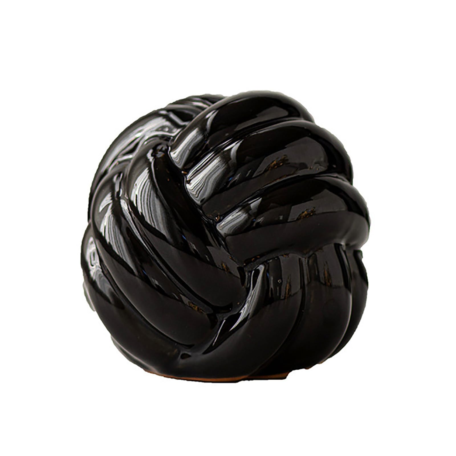 Maritown Ceramic Knot Decor Knotted Ball Ornament Decorative Home Accessories Aesthetic Sculpture Statue Art Craft Collectible Round Knot Ball for Bookshelf Entryway Coffee Table Modern Home Decor