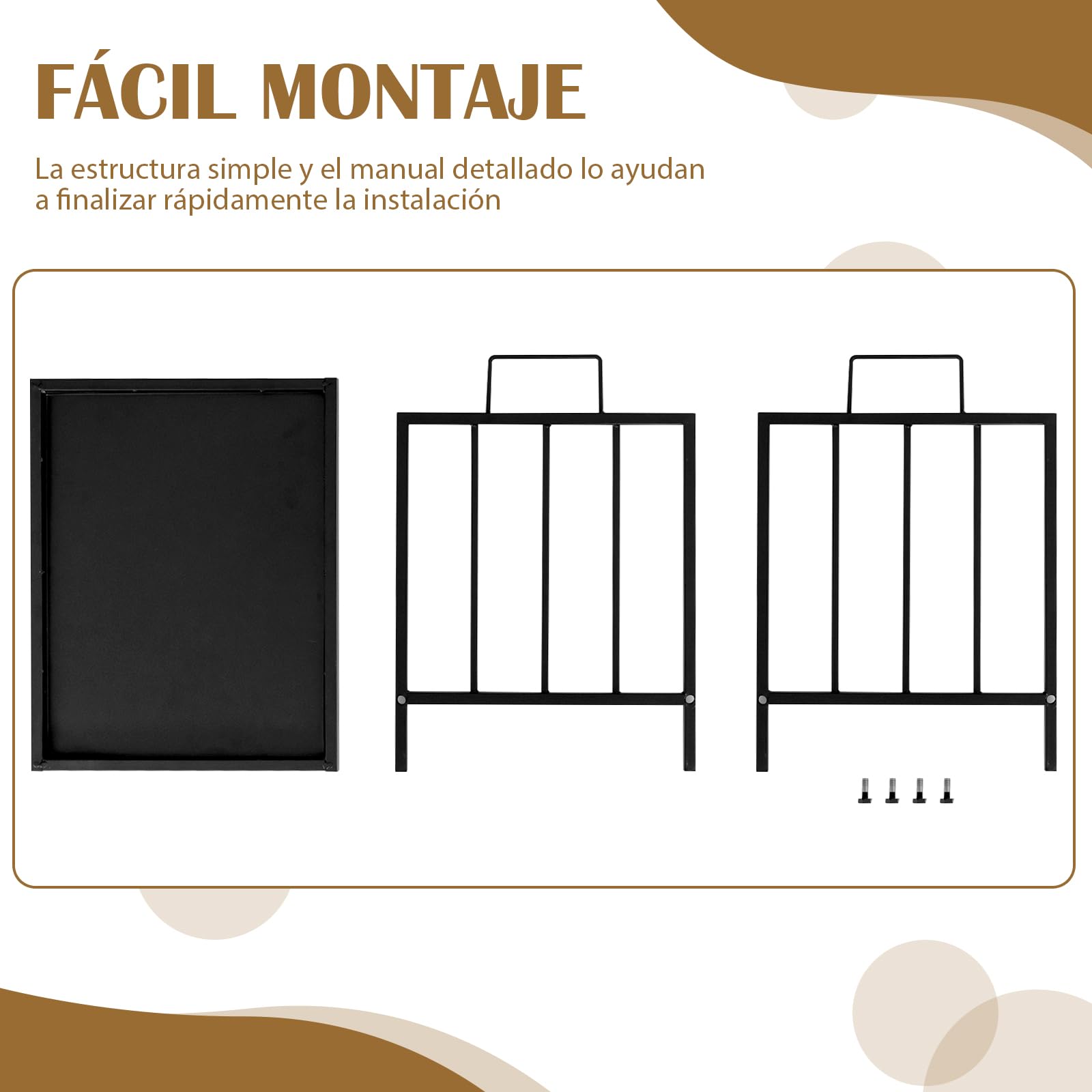 GYMAX Estantería para Leña de Metal, 46 x 31 x 46 cm, Soporte para Leña para Interior y Exterior, Color Negro
