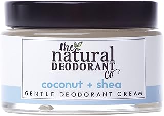 The Natural Deodorant Co, Gentle Deodorant Cream Coconut & Shea 55g, Aluminium Free, Plastic Free, Sensitive Skin
