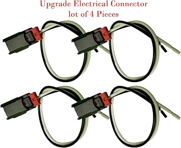 4 Pieces EC1226 Upgrade Electrical Connector of Engine Cylinder Deactivation Solenoid Compatible With Part# 53032152AC, 53032152AD, 53032152AE, 68060345AA CDS02 2VTS0377 916511 916511XD 3N2000