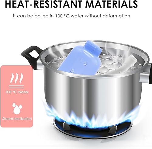 Miniatura 5 de RUFCRIL Mini botella Peri, bidé de viaje portátil de 11.8 fl oz con anillo adicional y bolsa de transporte, material TPE para resistencia a altas