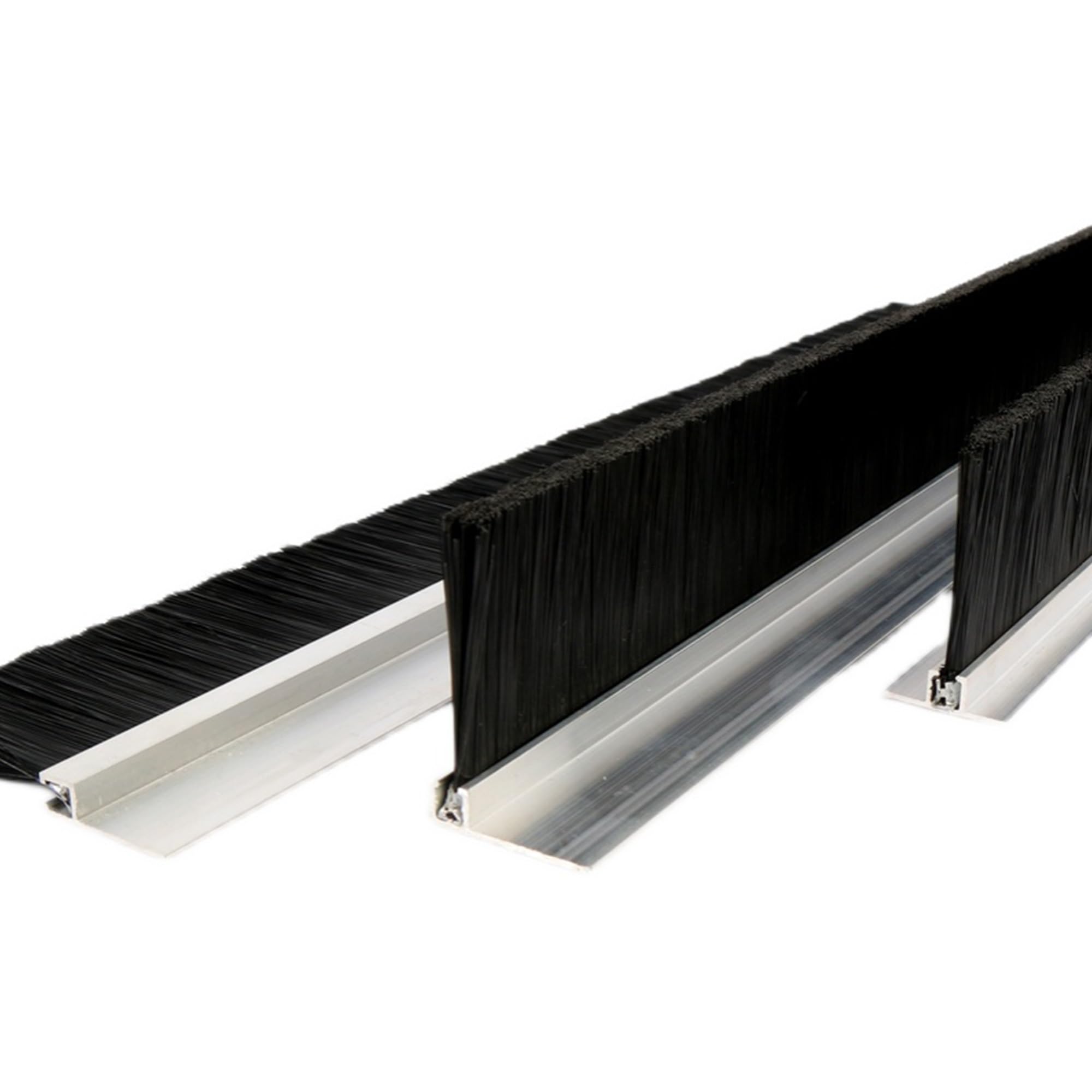 100 cm Streifenbürste aus Aluminiumlegierung, Türbürsten-Bodenkehrer H/F/T-förmige Basis mit Bürste, for Zuhause, Industrie (15 cm)(H,30mm)
