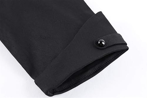 Miniatura 7 de MINTLIMIT Vestido vintage de los años 50 con cuello en V y media manga para mujer, vestido de cóctel retro acampanado liso