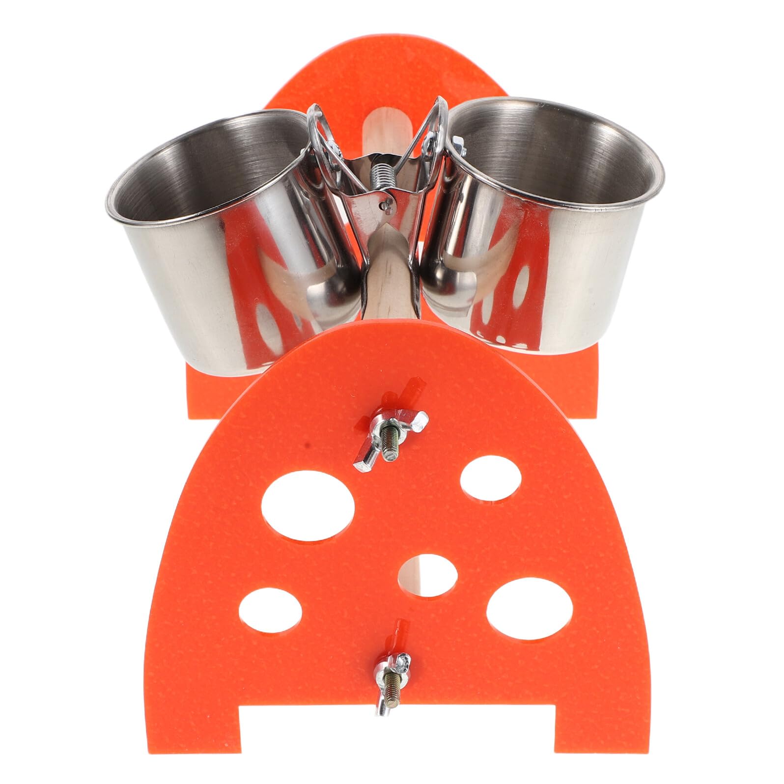Support de mangeoire pour perruche en inox esthétique et robuste pour oiseau domestique