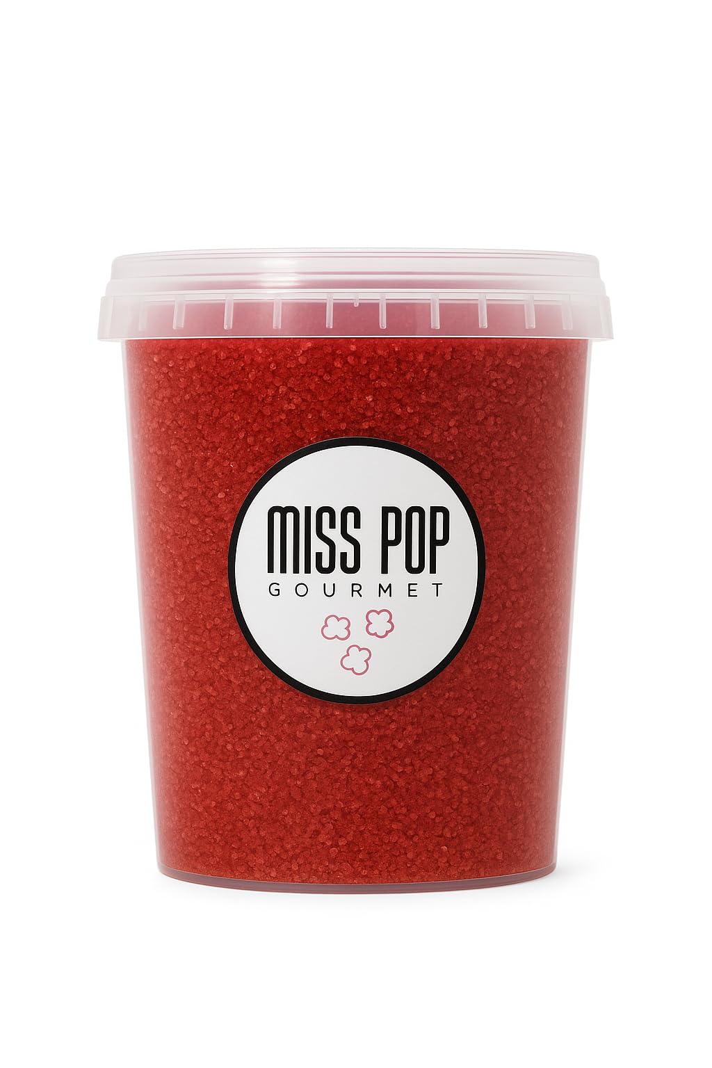Miss Pop Gourmet - Azúcar de colores para palomitas | 1 kg | 5 colores (rojo, azul, verde, amarillo y naranja) (Rojo)