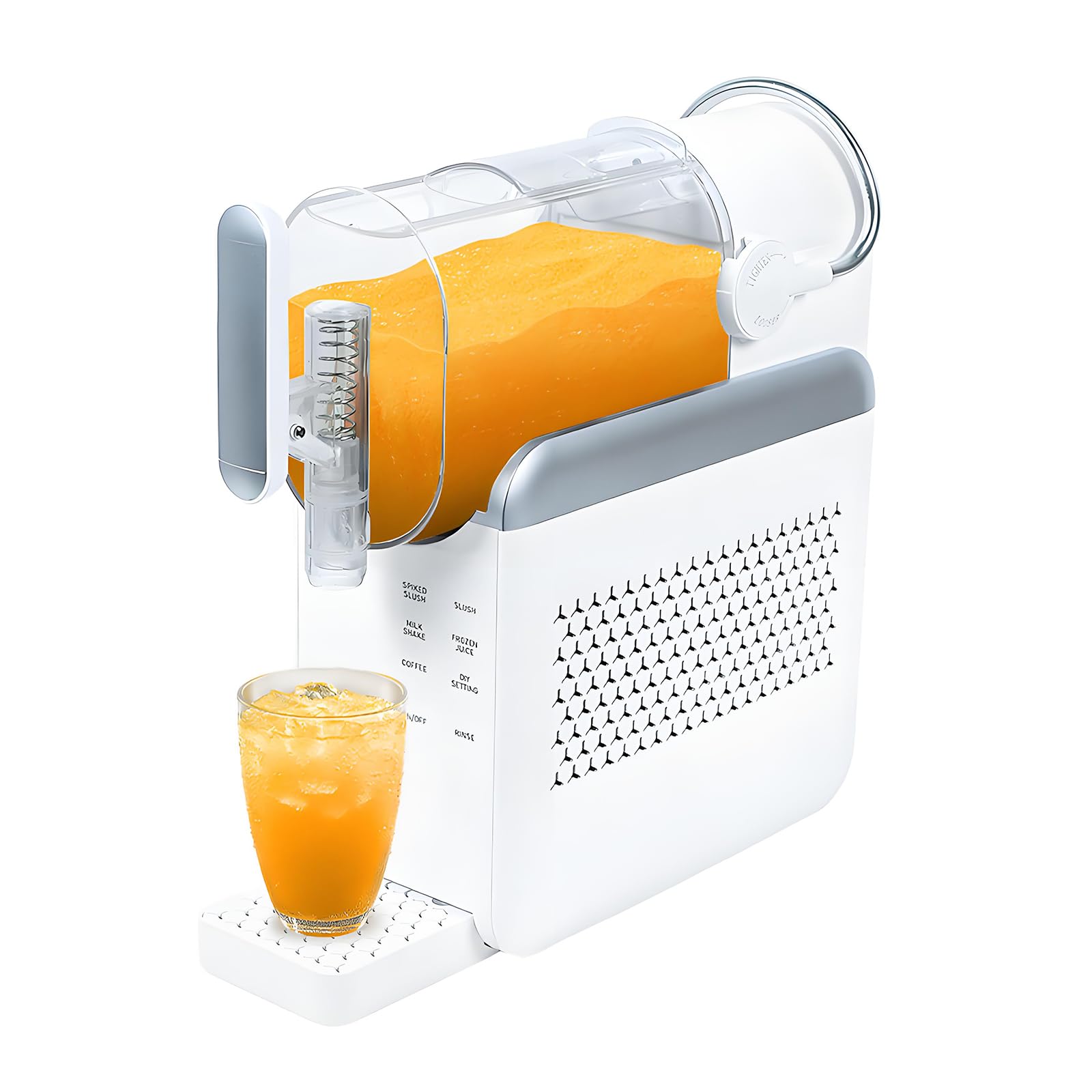 Slushy Machine for Home with Fast Cooling No Ice Needed 64oz Capacity 5 Preset Programs Auto Cleaning for Smoothie Margarita Milkshake Frappe,Shaved Ice Maker (White)