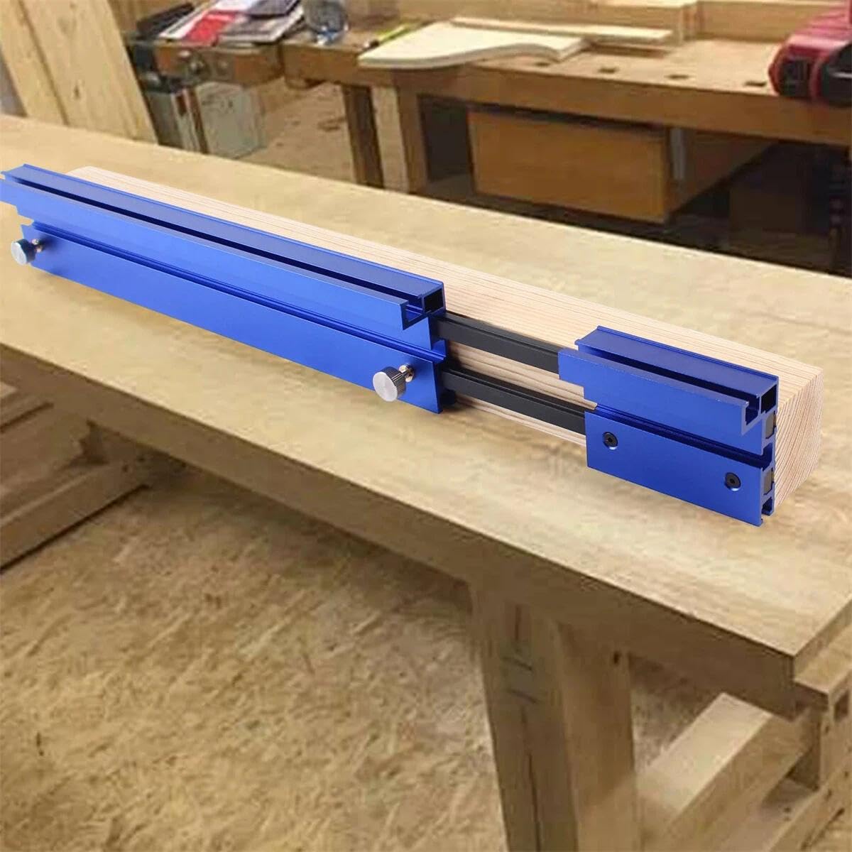 Valla de perfil de carpintería tipo 75, vallas telescópicas de aluminio, de calibre de inglete, 50-87 cm, longitud ajustable