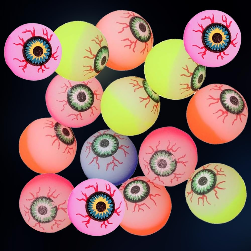 BluVast 60 Pelotas Saltarinas De Halloween Que Brillan En La Oscuridad - Regalo Divertido Para Fiestas Y Sorpresas