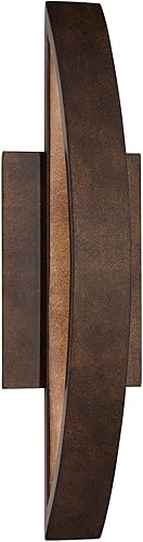 Miniatura 6 de Possini Euro Design Moderna lámpara LED de pared para exteriores, marco de acero arqueado de 20 1/2 pulgadas, marco de acero para exteriores, casa,