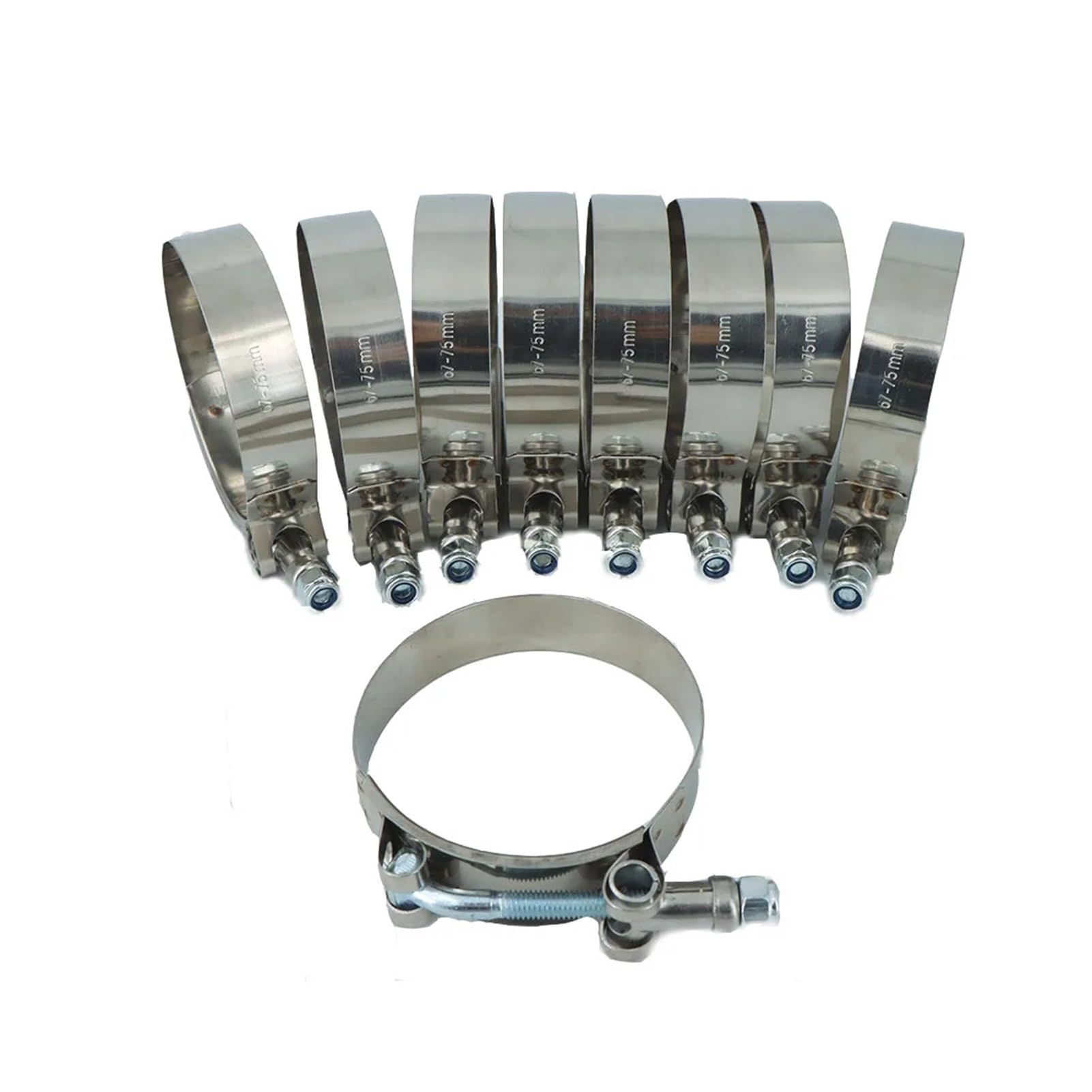 10 PZ 304 In Acciaio Inox T-Bolt Turbo Fascetta In SilconeT Bullone Morsetto T Fascetta Tubo Fascetta(54-62mm 10pcs)