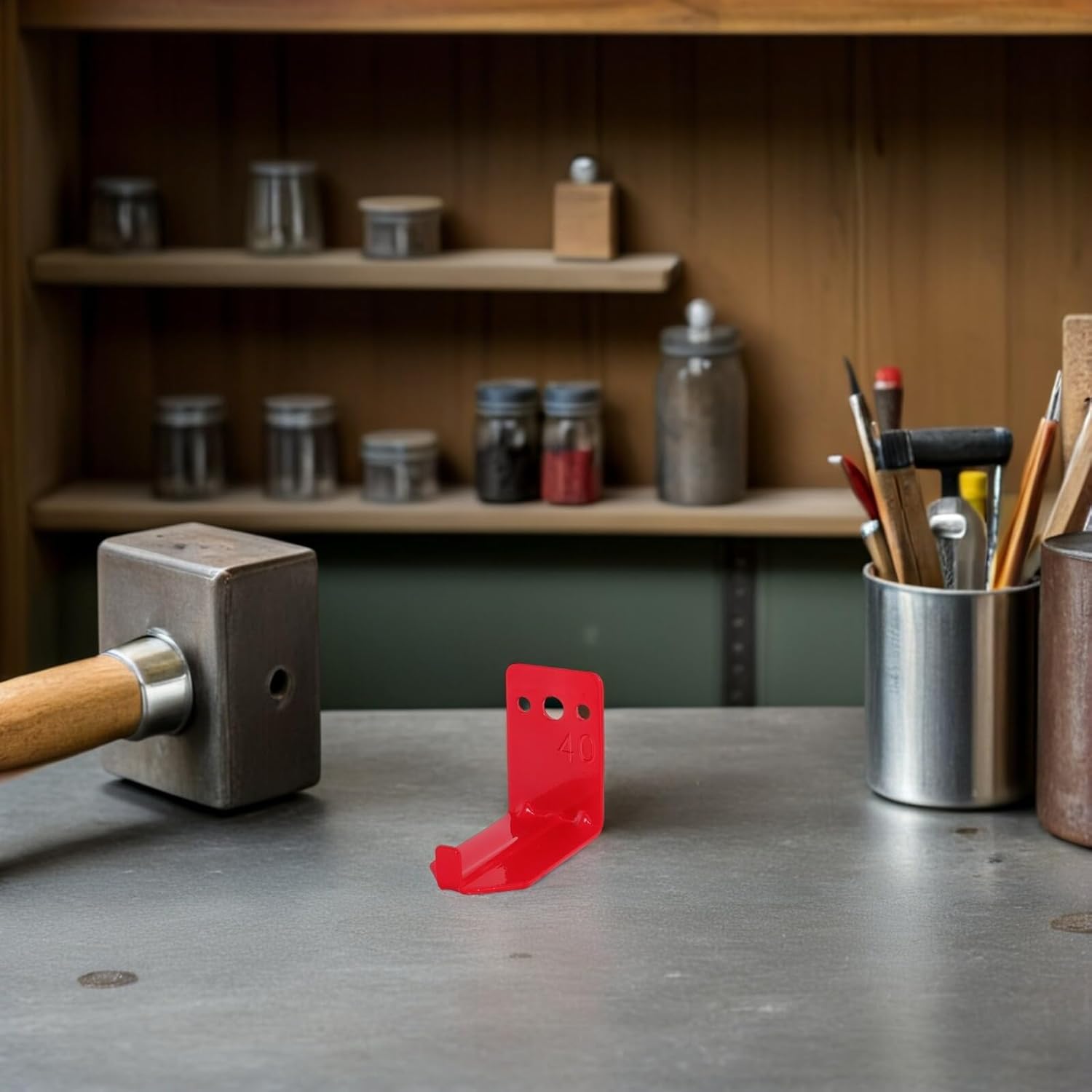 12pcs 40 Lb Fire Extinguisher Wall Mount Brackets Metal Holder Hooks with Screws and Gaskets for Dry Chemical and Water Extinguishers, Heavy Duty Wall Bracket for Home