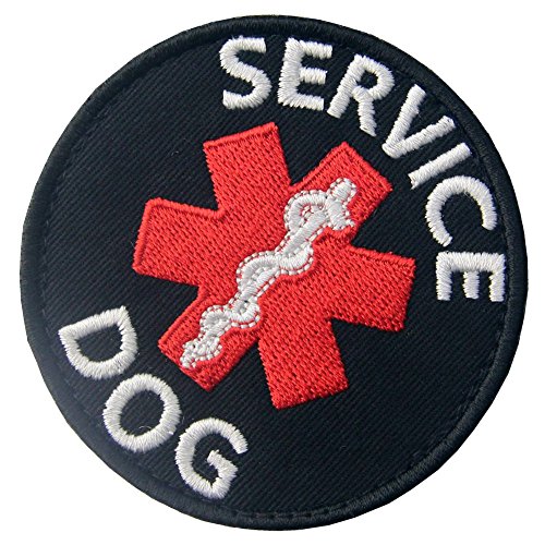 Service Hund Arzt Sanitäter Stern des Lebens Westen/Geschirre Bestickter Aufnäher mit Haken- und Flauschbänder