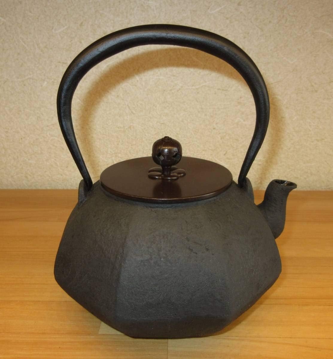 逢絢亭茶道具 鉄瓶 尻張形 八方形 日本製