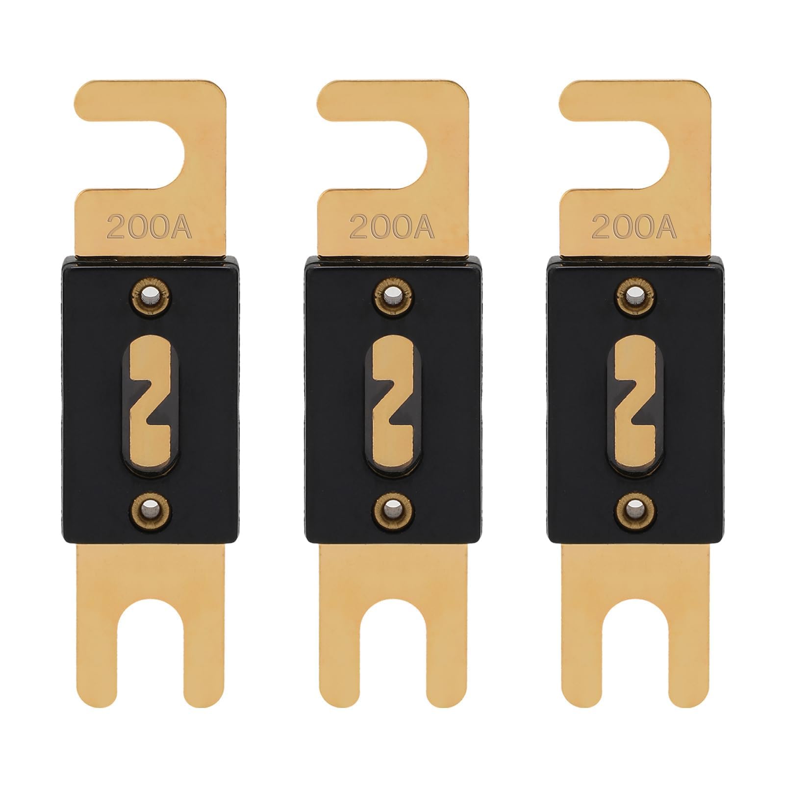 VEXUNGA ANL Sicherung 200A ANL-200 Flachsicherungen 200 Ampere 32VDC für Auto Audio Videosystem Schmelzsicherung Sicherungen (Packung mit 3 Stück)