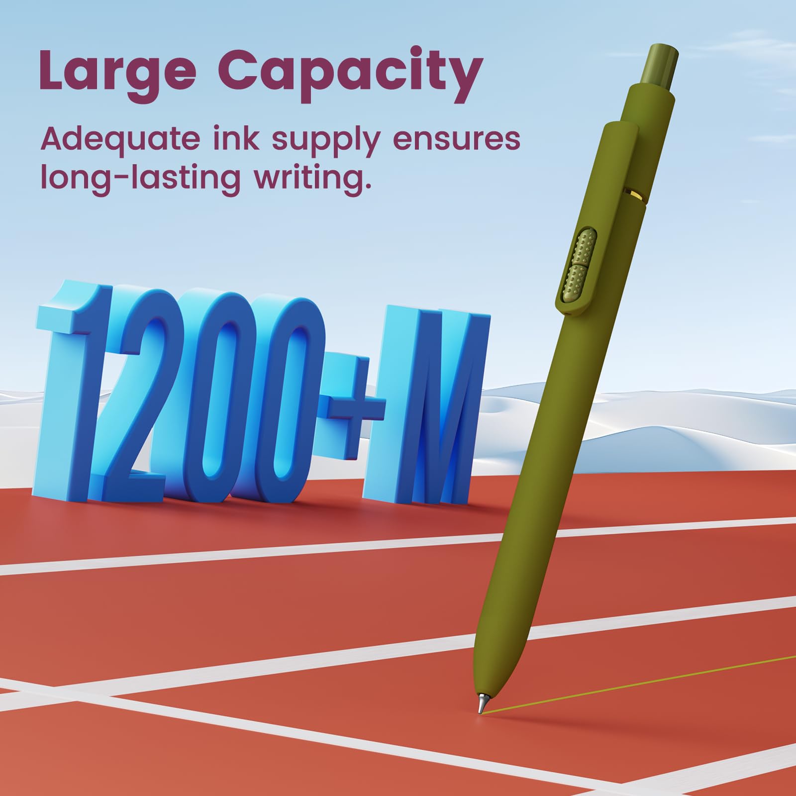 Colorful Gel Pens - 8 Pcs Colored Ink Pens Coloring 0 7MM Smooth Writing Medium Point - Quick — view 5