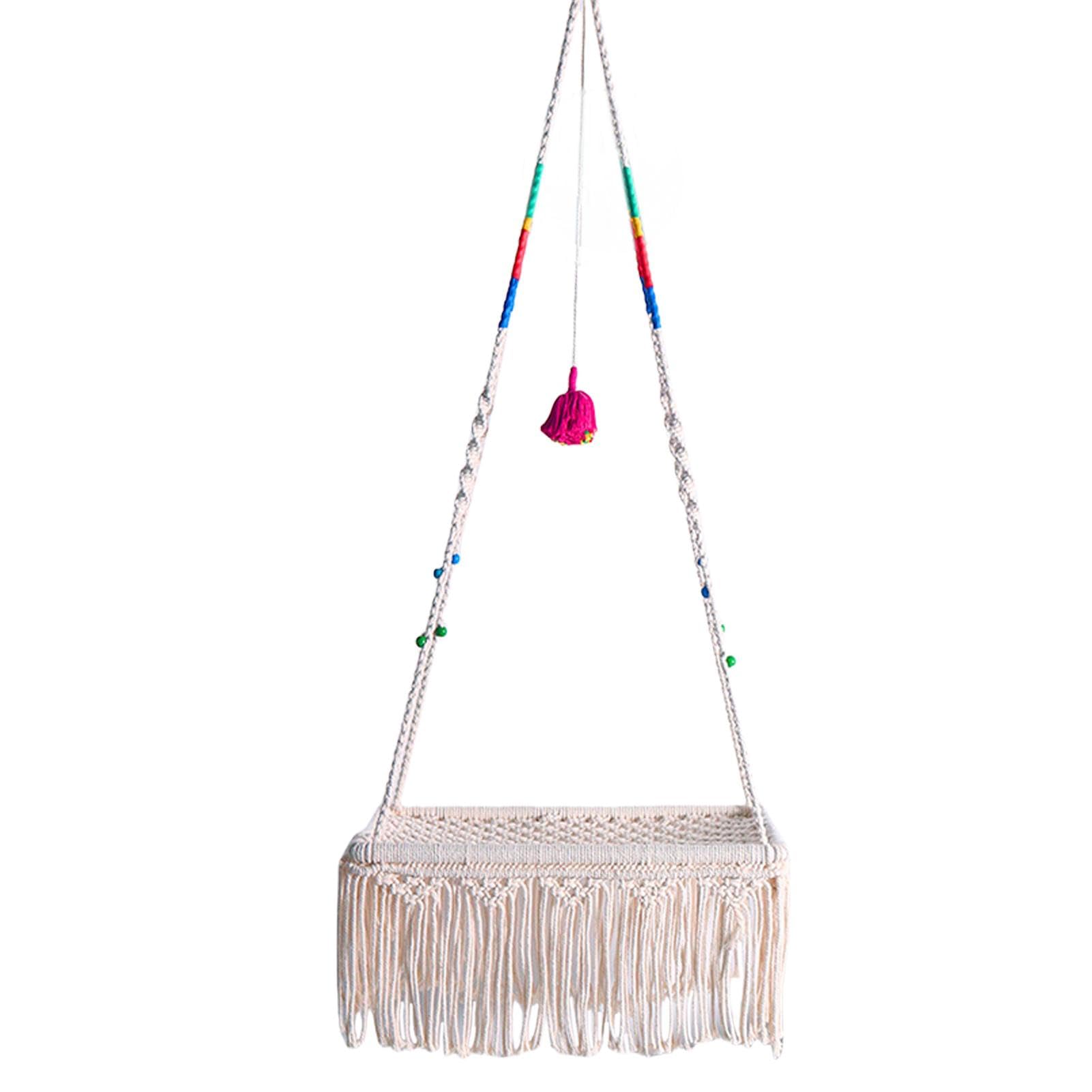 Lit balançoire bohème pour chat suspendu et mural en macramé