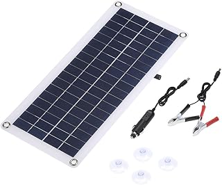 Mufern DC5V/DC18V 10W Salida dual Interfaz USB doble Panel de carga de energía de energía solar con cargador de automóvil Resistencia al agua IP65 Accesorios completos portátiles para acampar al aire libre Senderismo Pesca Escalada