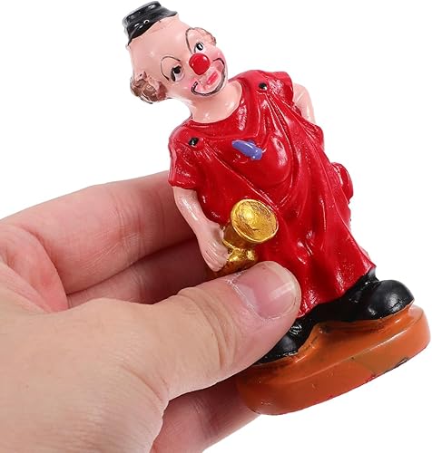 Miniatura 6 de Toyvian Figuras de circo de payaso, mini estatuas de resina, modelo de juguete, mesa de adorno para niños, estacas para decoración de jardín, 4