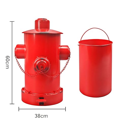 Miniatura 2 de Cubo de basura grande con pedal de boca de incendios de 23.6 pies, boca de incendios para que los perros orinen, bote de basura de gran capacidad