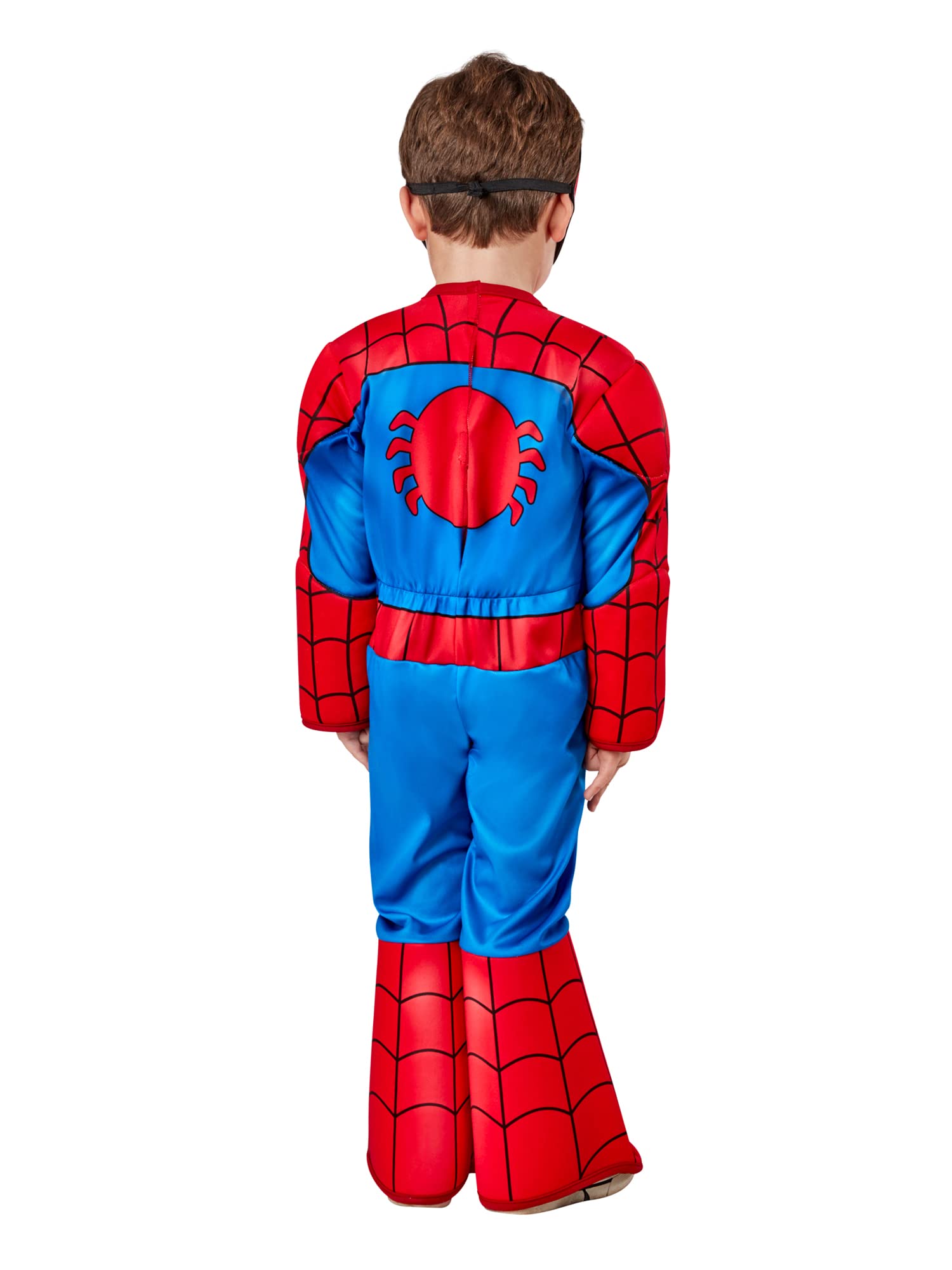 Rubie's Marvel: Spidey And His Amazing Friends Spider-Man Deluxe Costume, Mostrato, 2-3 Anni Unisex-Bambini e Ragazzi, Multicolore