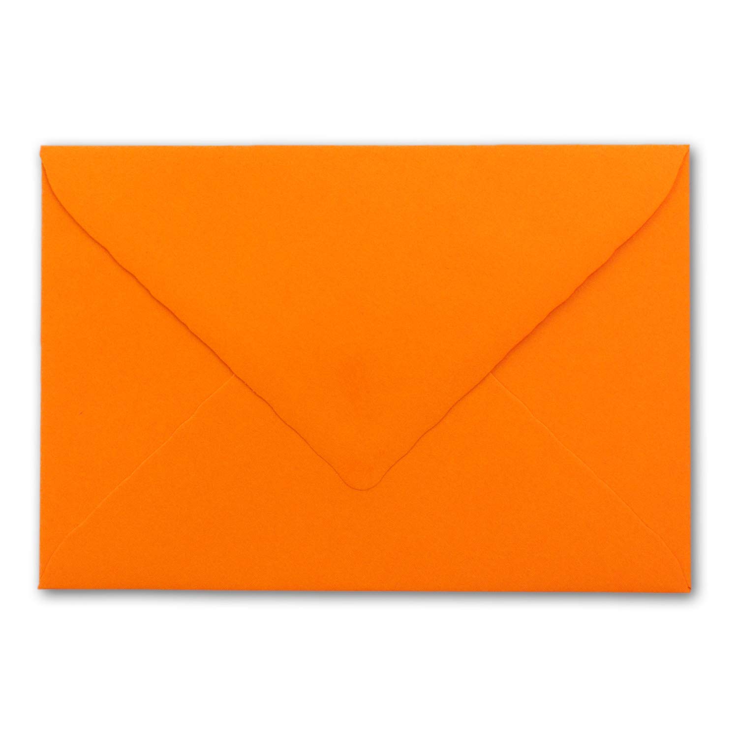 300 Brief-Umschläge mit Wellenschnitt - Orange - DIN C5-16,2 x 22,9 cm - 120 gr - mit wellenförmigen Rändern - Nassklebung - FarbenFroh by GUSTAV NEUSER