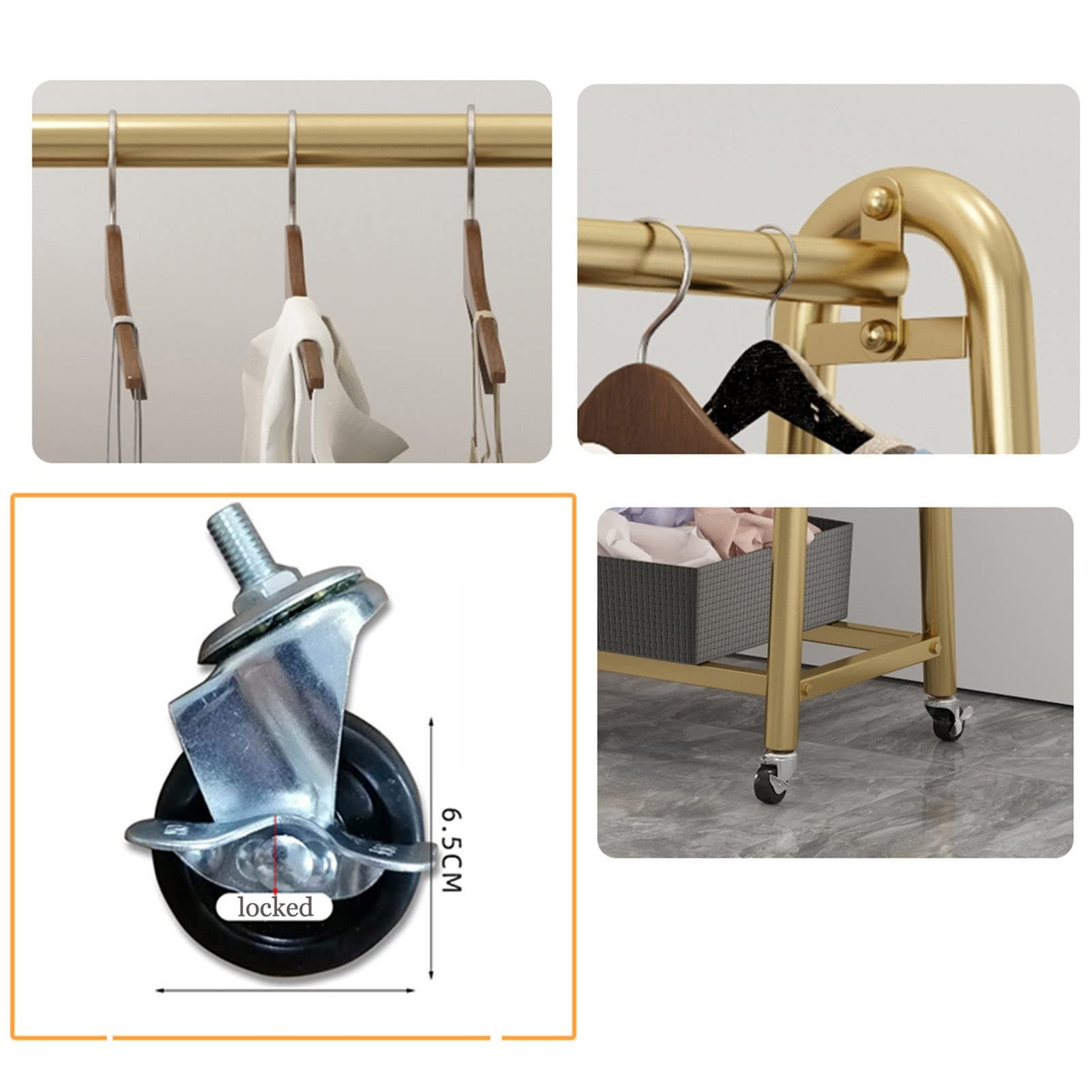 Appendiabiti Per Esposizione Di Vestiti Con Ruote, Scaffali Per Negozi Di Abbigliamento Al Dettaglio, Appendiabiti Commerciale Indipendente Per Appendere Vestiti, Montaggio Organizer Per Impieghi Gra