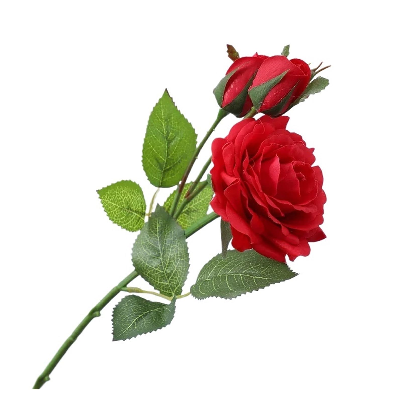 Casetlong 5Pcs Artificial Flowers Home Decoration Wedding Bouquet(Red)