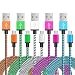 Micro USB Charger, Eversame Bundle of 5 6Ft 2M Nylon Braided High-Speed USB 2.0 A Male to Micro B Charging Cable For Samsung Galaxy Note Edge, HTC, PS4 Controller(Blue, Green, White, Hot Pink, Orange)