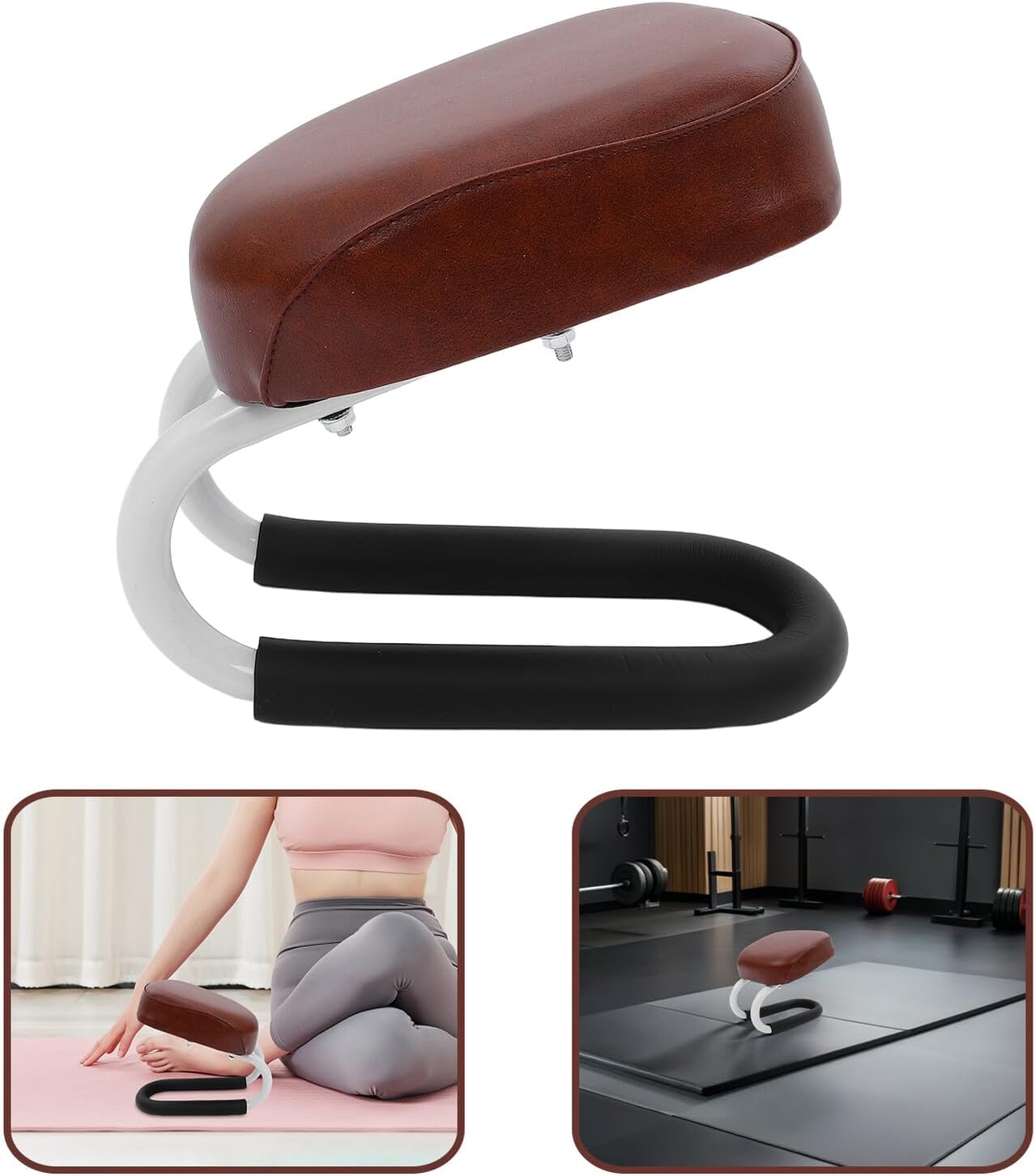 Beavorty Zen Prayer Stool and Padded Floor Bench, Metal Meditation Kneeler with Anti-Slip Cushion, Suitable for Yoga, Mindfulness, and Prayer Practices