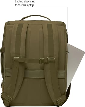 Baboon to the Moon 25L Utility Backpack – Travel, Work, Gym Daypack, Large bag for Women & Men, Lightweight, Durable Back Pack (Olive)