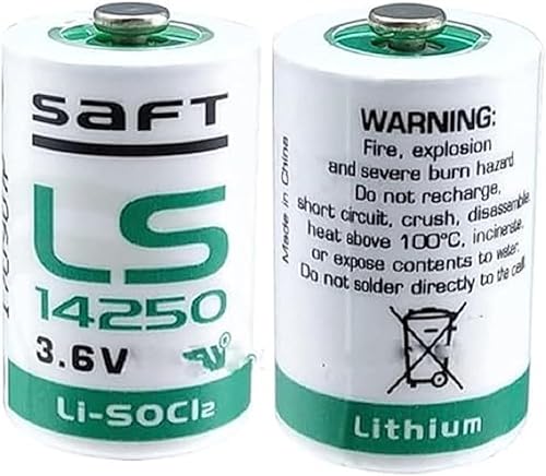 Miniatura 4 de Paquete de 2 LS14250 12 AA 3.6V Batería de litio 1200mAh Reemplazo para SAFT LS14250 Batería LS 14250 C de alta capacidad