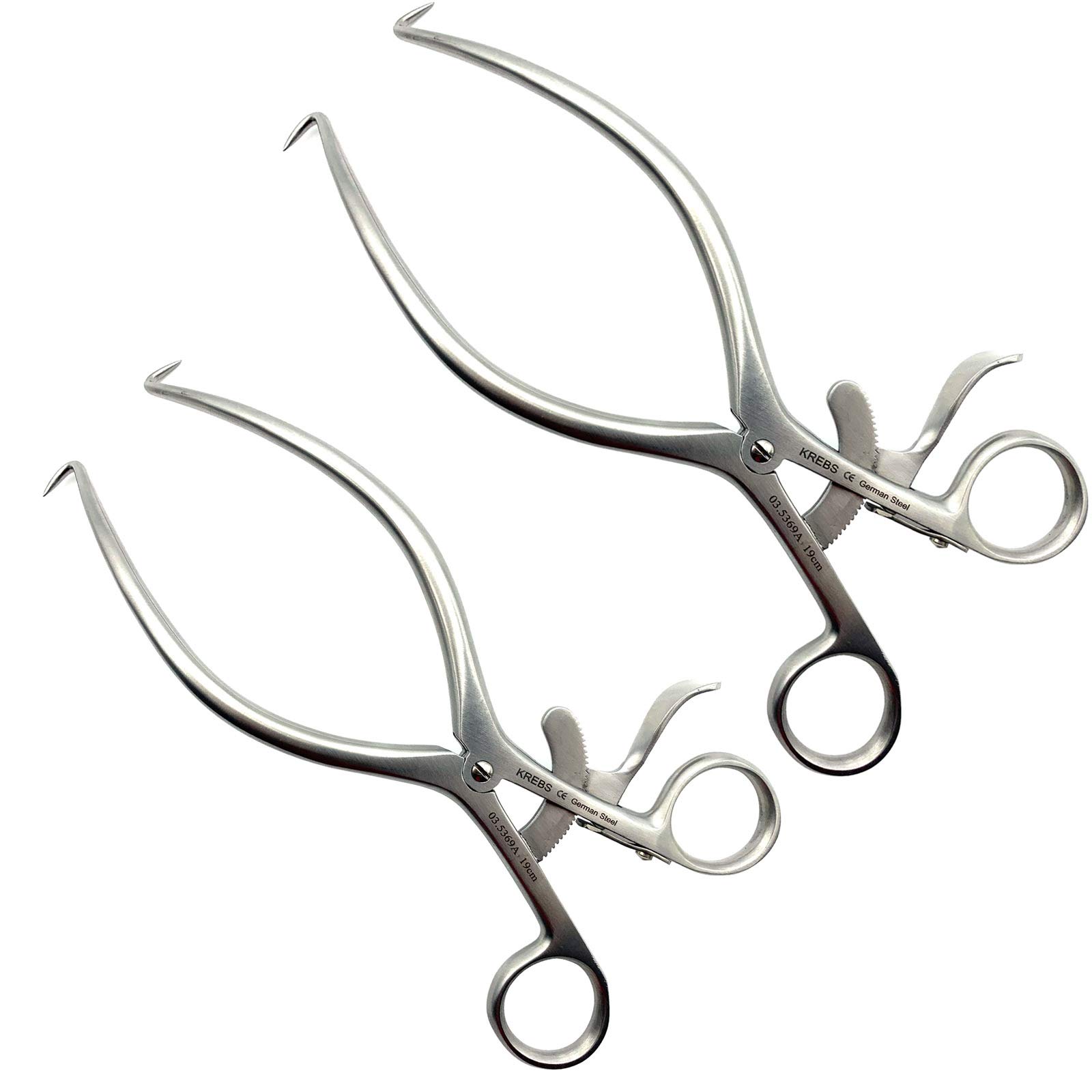 Medikrebs Sturdy Stainless Steel Gelpi Retractors with Innovative and Precise Design, 19 cm, 13 cm O.R Grade - 2 Pieces