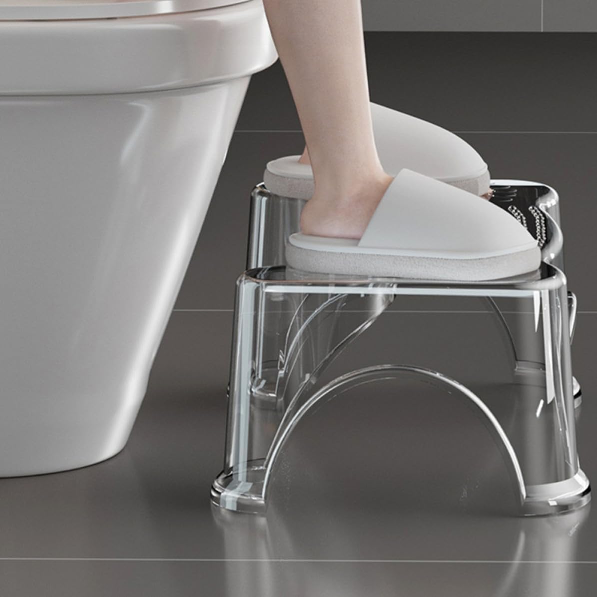 Toilet Foot Stool Step Stool for Toilet, PET Non-Slip Squatting Aid