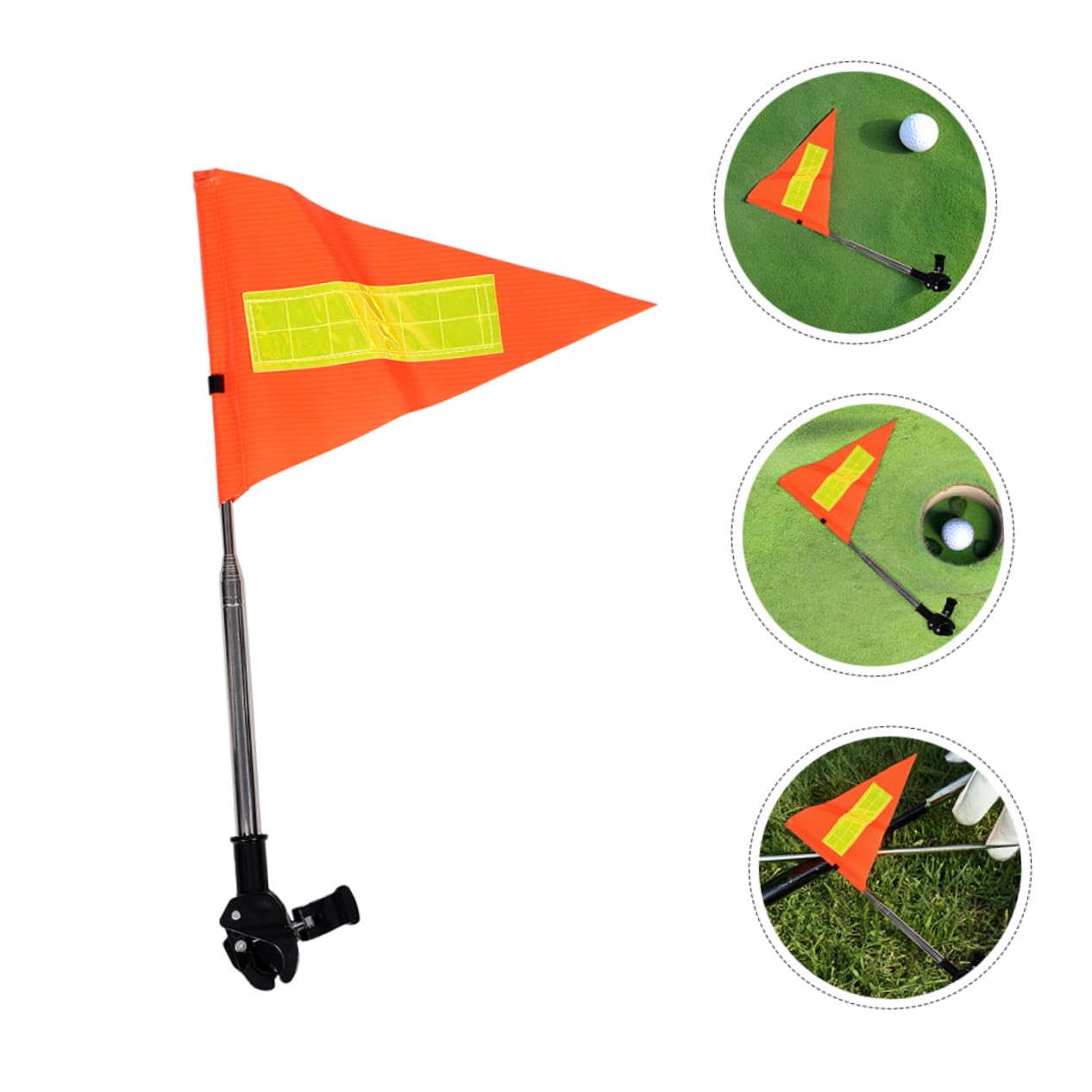 SUPVOX 2piezas Banderas De Seguridad para Carrito De Golf Banderas Reflectantes Telescópicas De De Alta Visibilidad para Sillas De Ruedas y Ciclismo