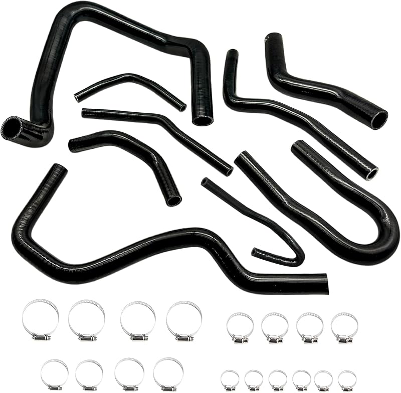 Kit de Mangueiras de Radiador em Silicone LSDZWORK para Honda Civic D15 D16 SOHC EG/EK 1992–2000 – 9 mangueiras com 18 abraçadeiras
