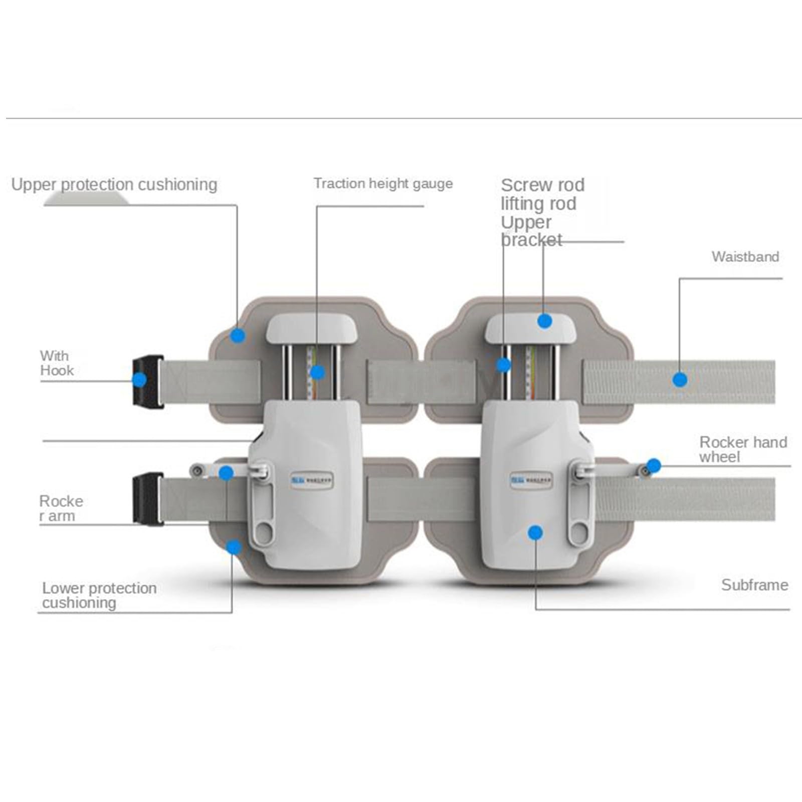 Amazon | 腰椎牽引減圧バックベルト脊椎腰椎ディスク牽引トラクター
