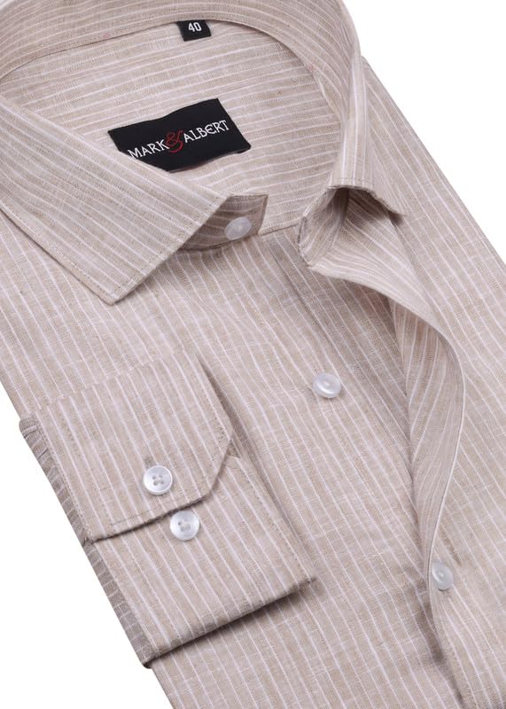 Image of Men's Striped Cotton Formal Shirt